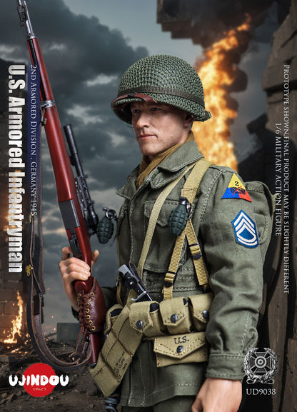 Preventa Figura WWII U.S. Armored Infantryman marca  Ujindou UD9038 escala 1/6