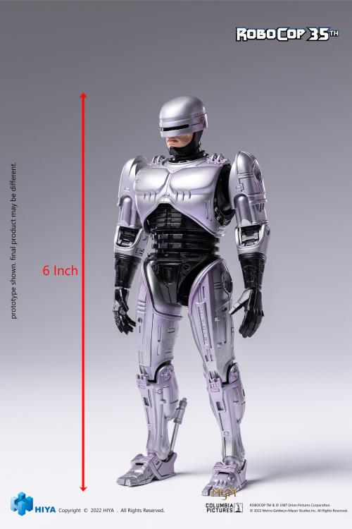 Preventa Figura RoboCop (Diecast) (PX Previews Exclusive) - 35th Anniversary RoboCop (1987) - Exquisite Super Series marca HIYA escala pequeña 1/12