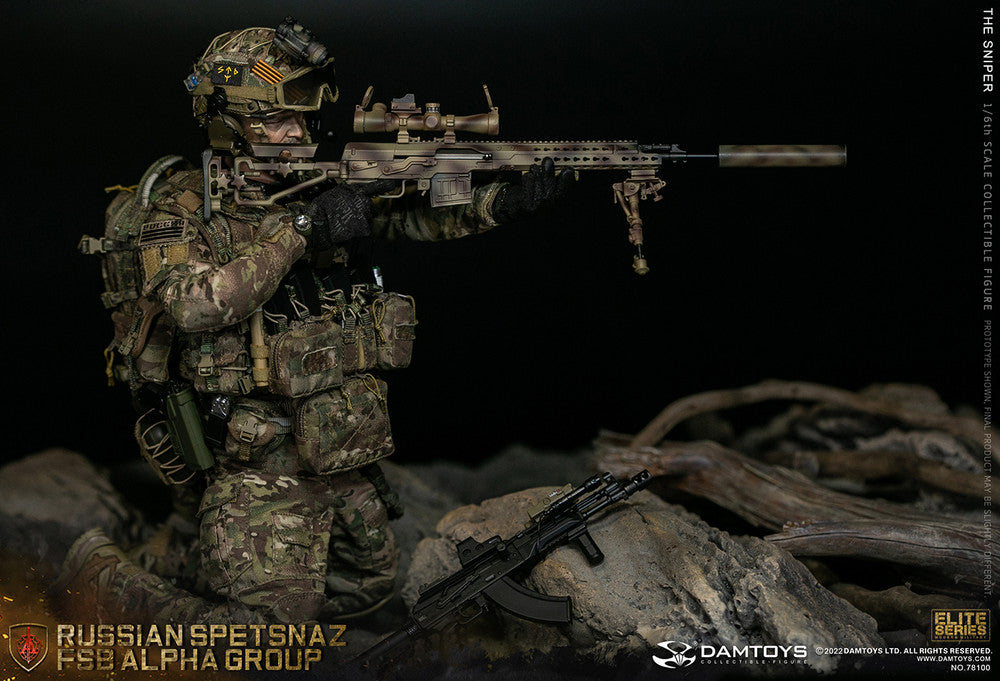 Preventa Figura The Sniper - Russian Spetsnaz FSB Alpha Group marca Damtoys 78100 escala 1/6