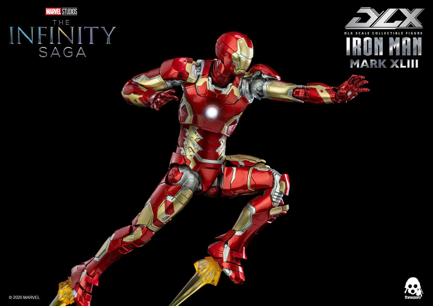 Pedido Figura DLX Iron Man Mark 43 - Avengers Infinity Saga marca Threezero 3Z0247 escala pequeña 1/12