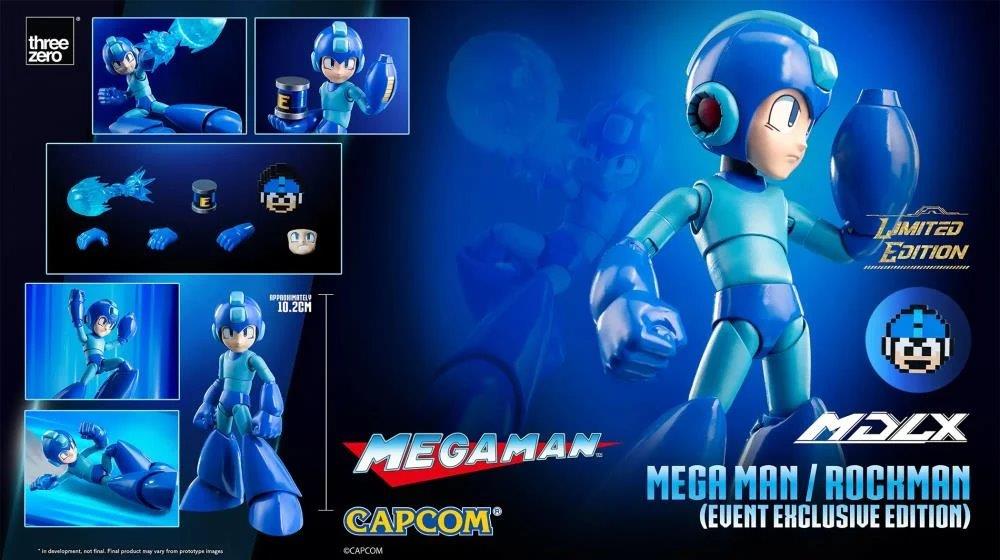 Preventa Figura MDLX Mega Man / Rockman (Event Exclusive version) (Edición Limitada) marca Threezero 3Z0572 escala pequeña 1/12