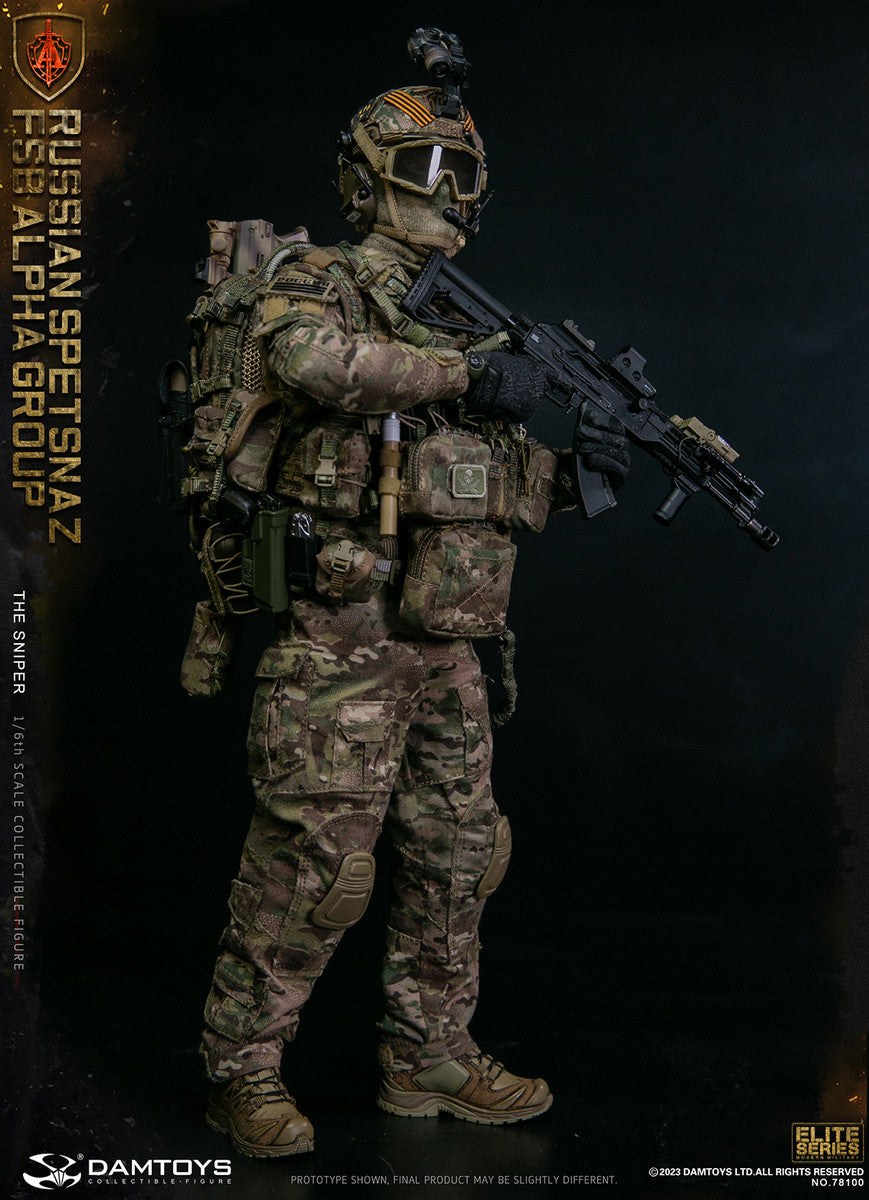 Preventa Figura The Sniper - Russian Spetsnaz FSB Alpha Group marca Damtoys 78100 escala 1/6