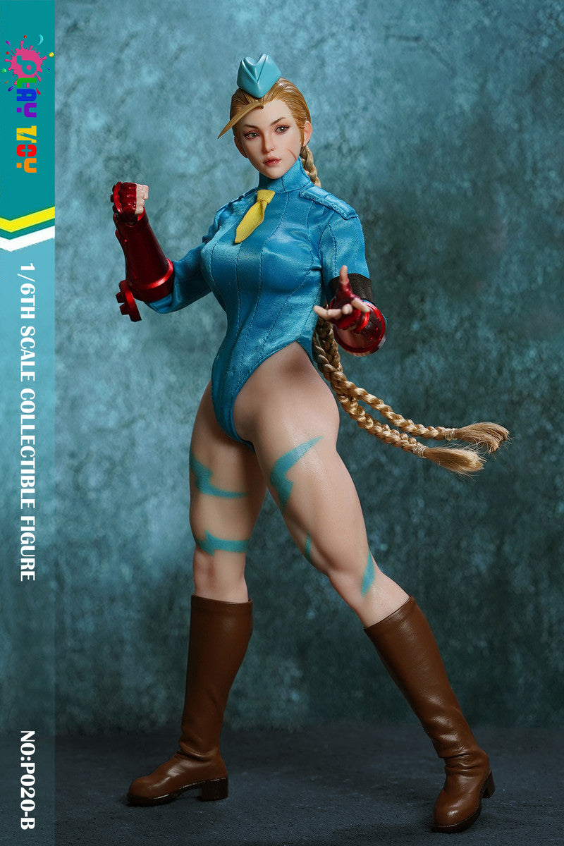 Preventa Figura Female Fighter (Blue) marca Play Toy P020B escala 1/6