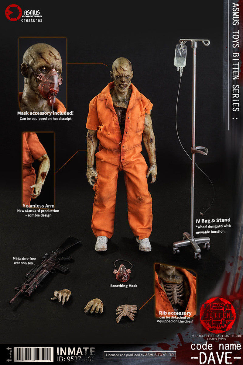 Pedido Figura Zombie DAVE - The Bitten Series marca Asmus Toys BIT004A escala 1/6