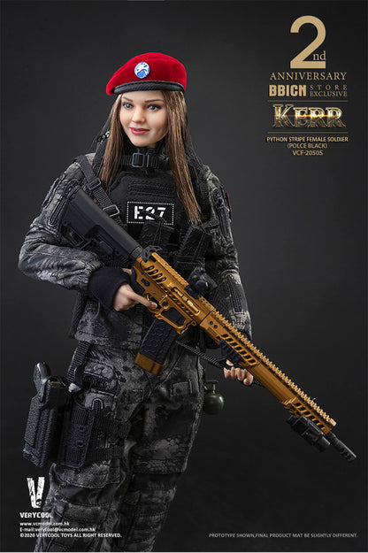 Pedido Figura KERR Python Stripe Female Soldier (Police Black) (Edición Exclusiva - Limitada) marca Verycool VCF-2050S escala 1/6