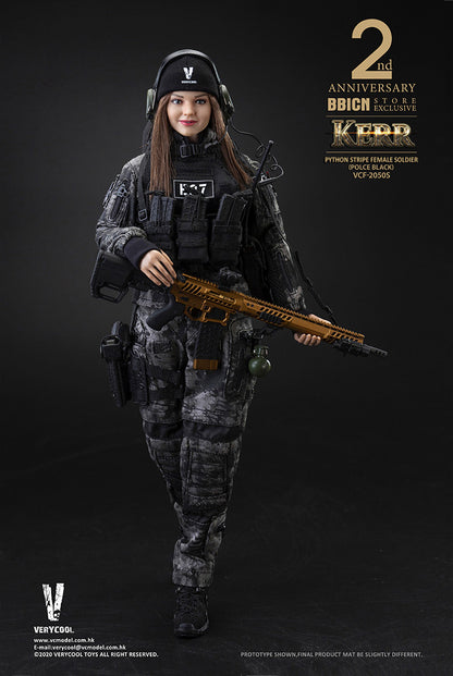 Pedido Figura KERR Python Stripe Female Soldier (Police Black) (Edición Exclusiva - Limitada) marca Verycool VCF-2050S escala 1/6