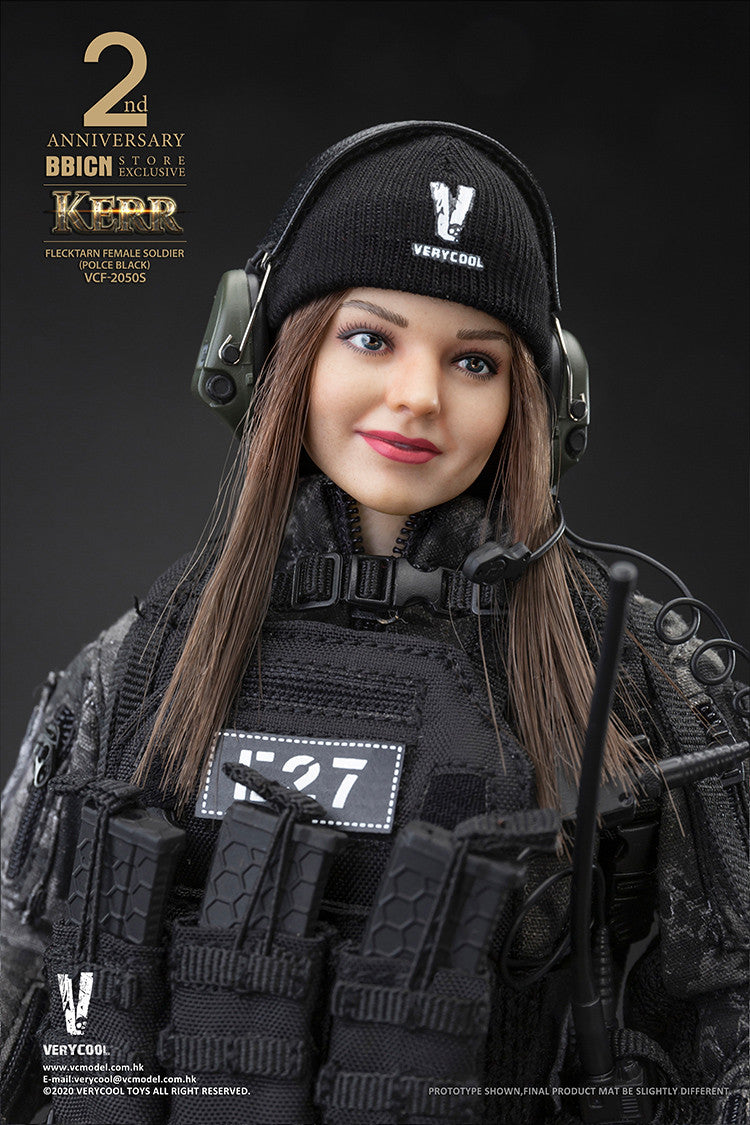 Pedido Figura KERR Python Stripe Female Soldier (Police Black) (Edición Exclusiva - Limitada) marca Verycool VCF-2050S escala 1/6