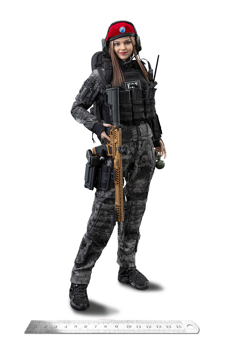 Pedido Figura KERR Python Stripe Female Soldier (Police Black) (Edición Exclusiva - Limitada) marca Verycool VCF-2050S escala 1/6