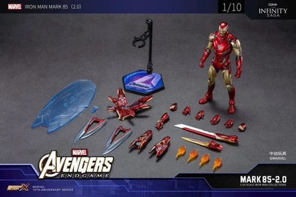 Pedido Figura Iron Man Mark 85 LXXXV 2.0 (LED version) - Avengers: Infinity Saga marca ZD Toys escala pequeña 1/10 (18 cm)