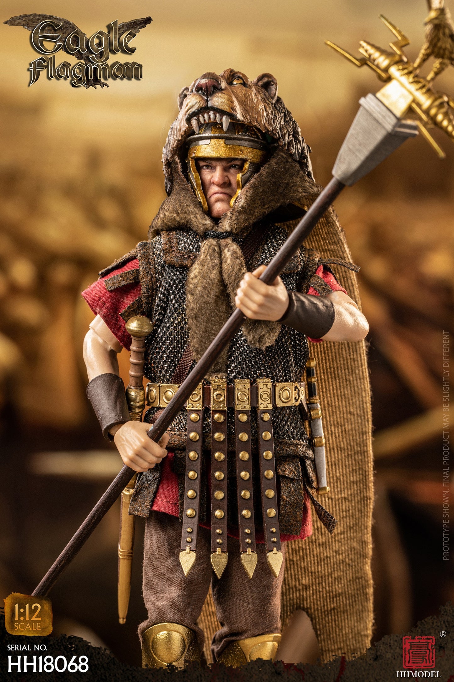 Preventa Figura Imperial Legion Rome Eagle Flagman marca HHModel HH18068 escala pequeña 1/12