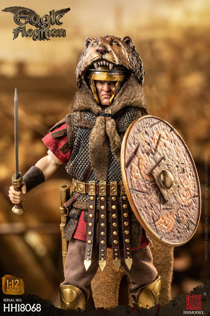 Preventa Figura Imperial Legion Rome Eagle Flagman marca HHModel HH18068 escala pequeña 1/12