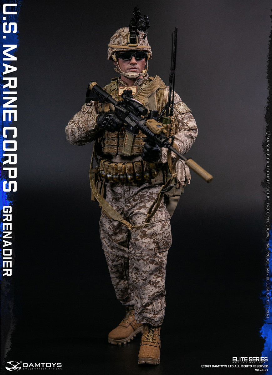 Preventa Figura U.S. Marine Corps Grenadier marca Damtoys 78101 escala 1/6