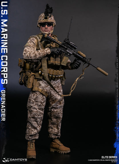 Preventa Figura U.S. Marine Corps Grenadier marca Damtoys 78101 escala 1/6