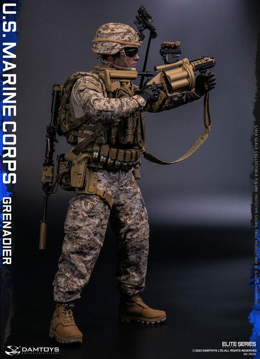 Preventa Figura U.S. Marine Corps Grenadier marca Damtoys 78101 escala 1/6