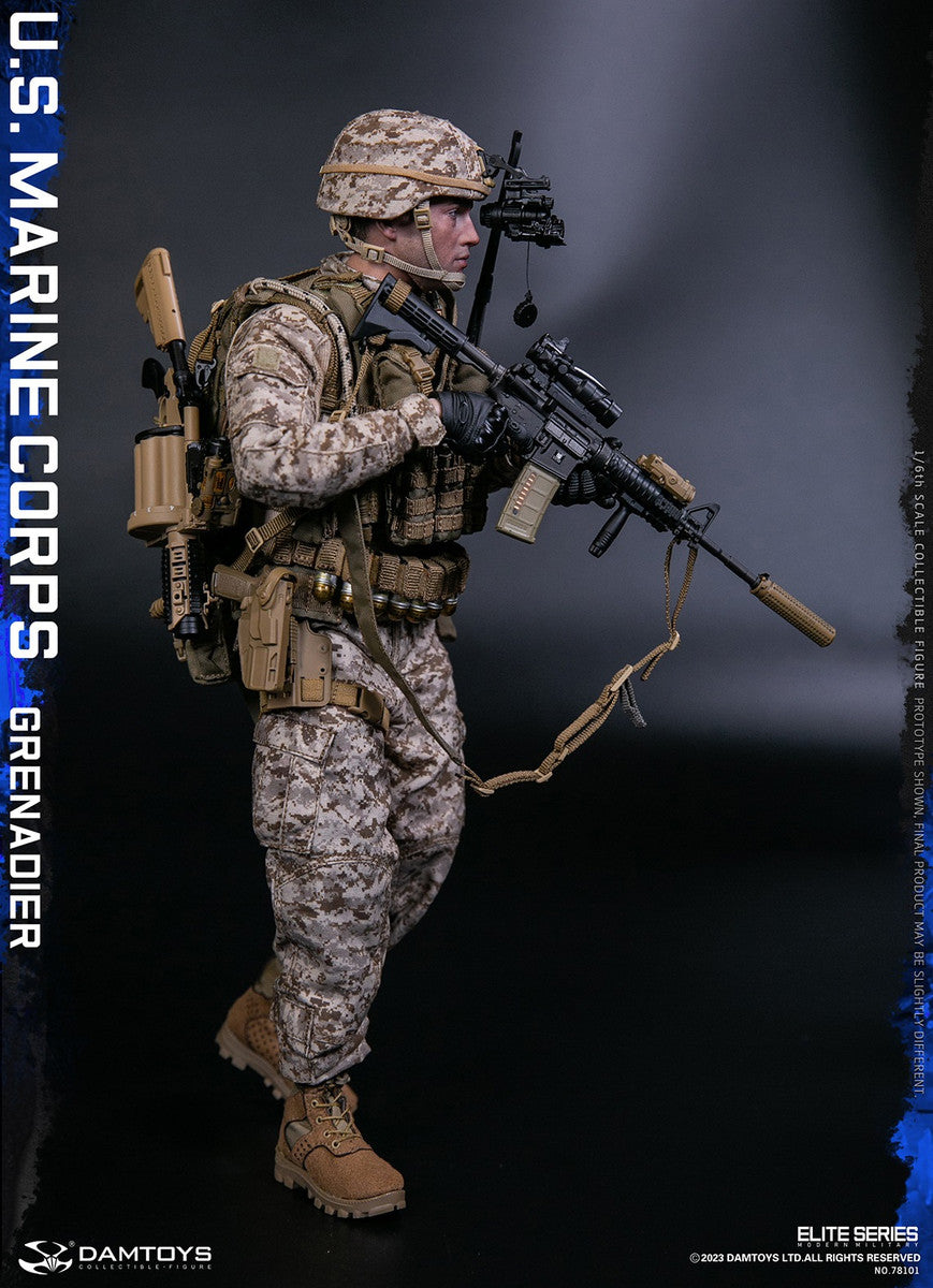 Preventa Figura U.S. Marine Corps Grenadier marca Damtoys 78101 escala 1/6