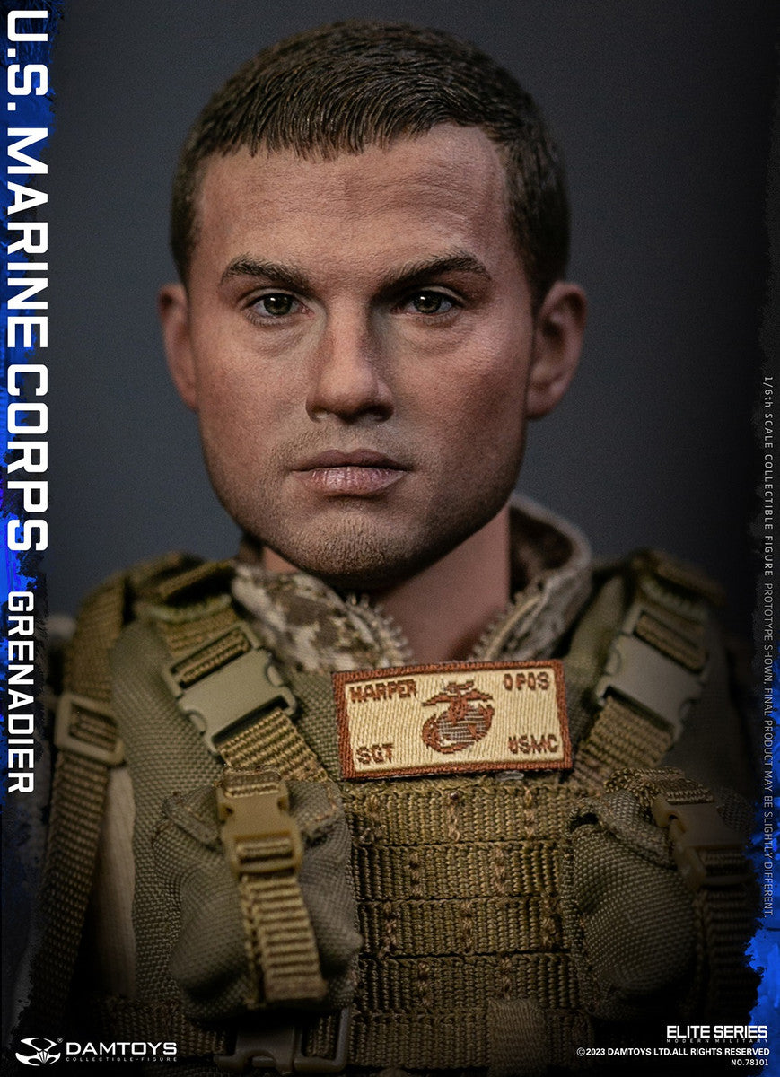 Preventa Figura U.S. Marine Corps Grenadier marca Damtoys 78101 escala 1/6