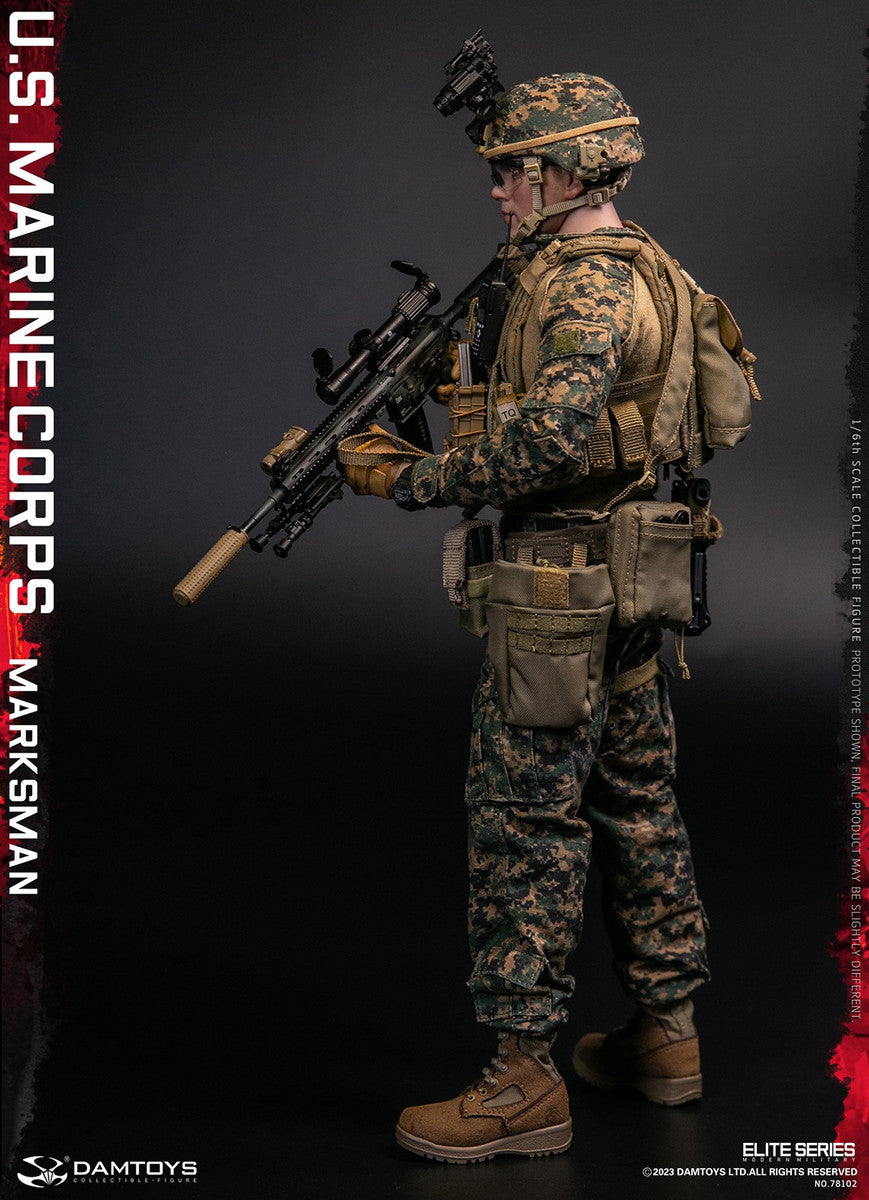 Preventa Figura U.S. Marine Corps Marksman marca Damtoys 78102 escala 1/6