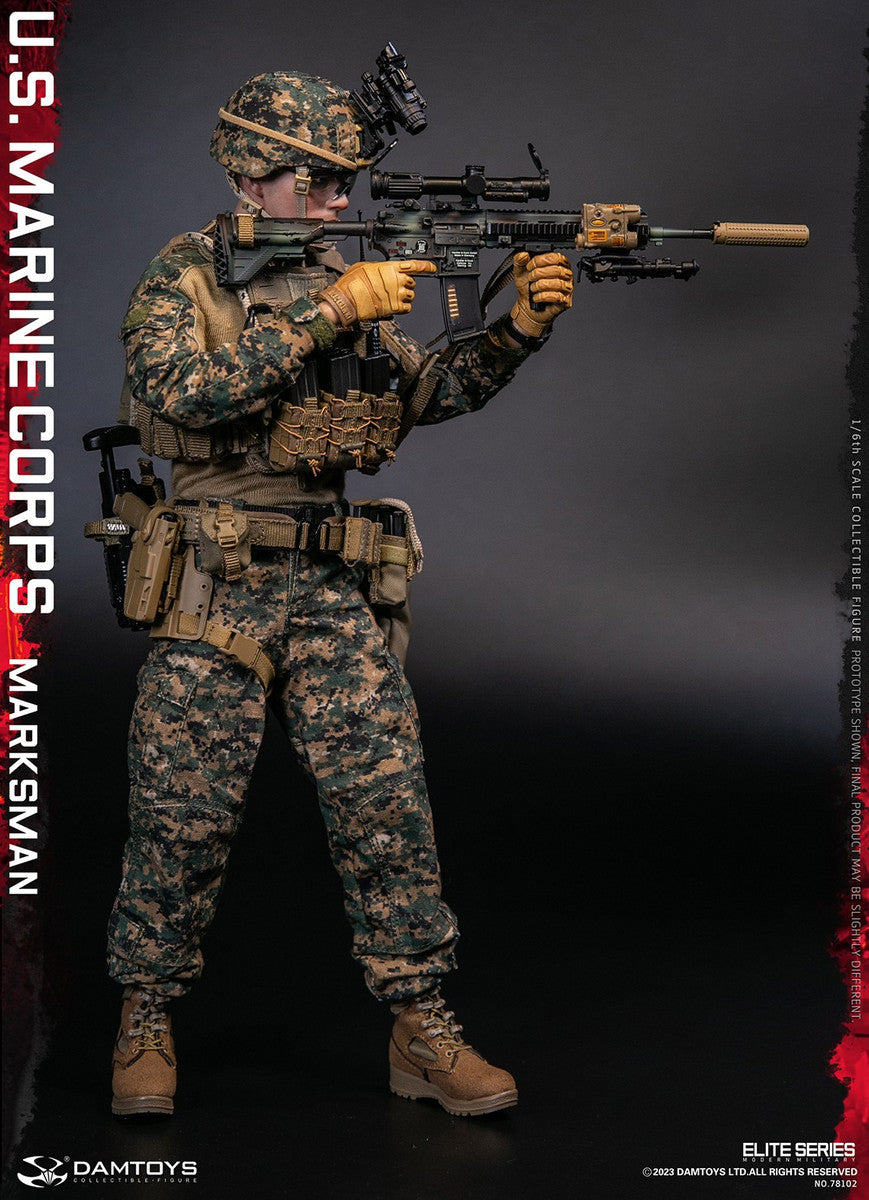 Preventa Figura U.S. Marine Corps Marksman marca Damtoys 78102 escala 1/6