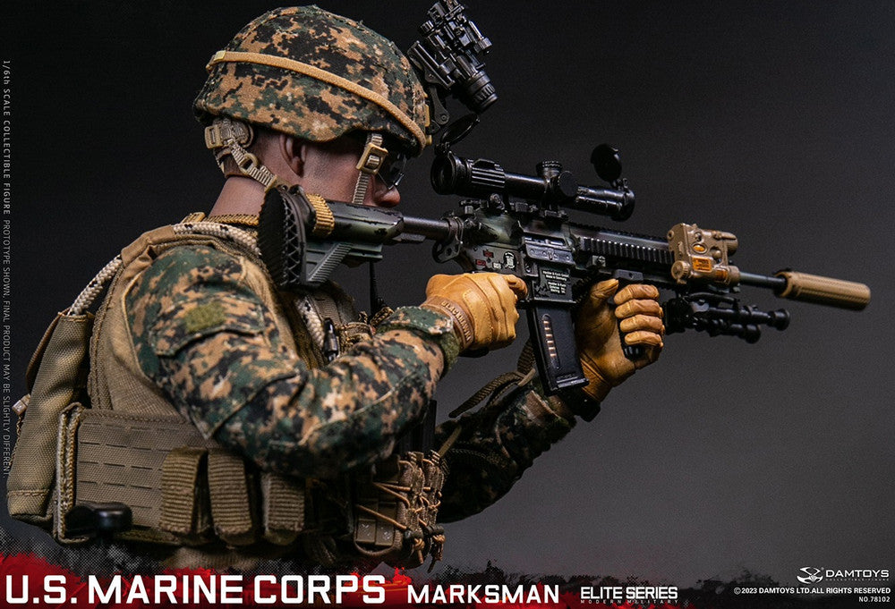 Preventa Figura U.S. Marine Corps Marksman marca Damtoys 78102 escala 1/6