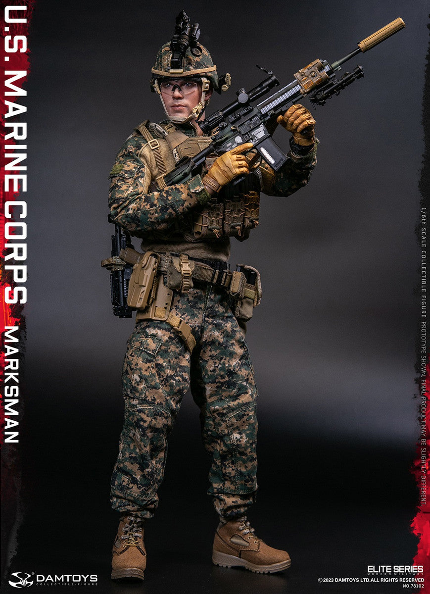 Preventa Figura U.S. Marine Corps Marksman marca Damtoys 78102 escala 1/6