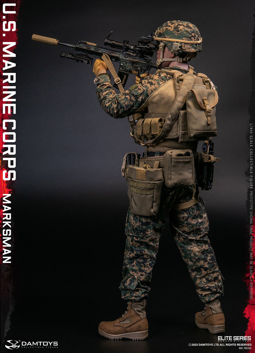 Preventa Figura U.S. Marine Corps Marksman marca Damtoys 78102 escala 1/6