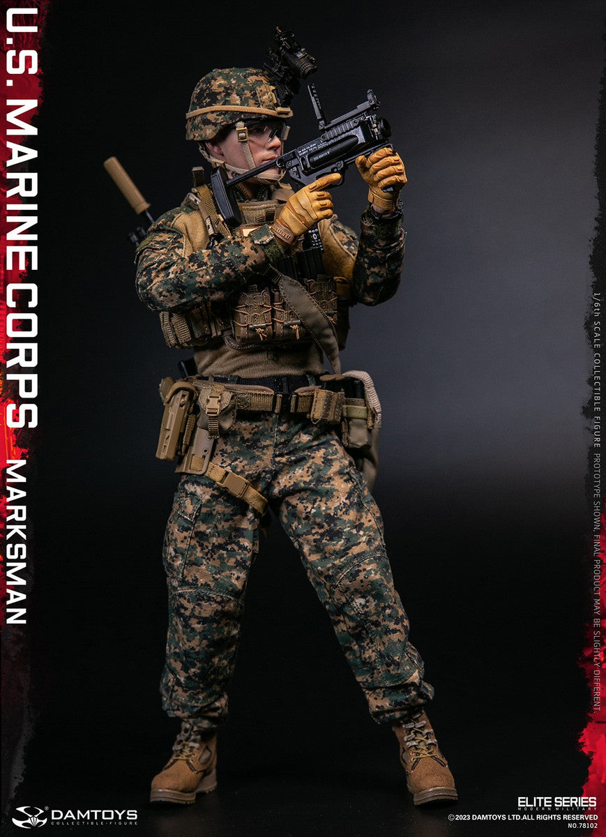 Preventa Figura U.S. Marine Corps Marksman marca Damtoys 78102 escala 1/6