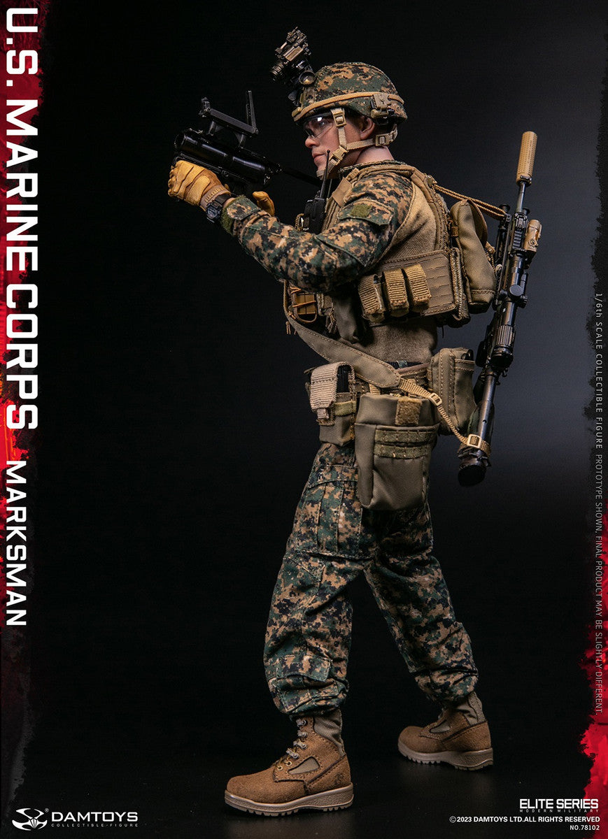 Preventa Figura U.S. Marine Corps Marksman marca Damtoys 78102 escala 1/6