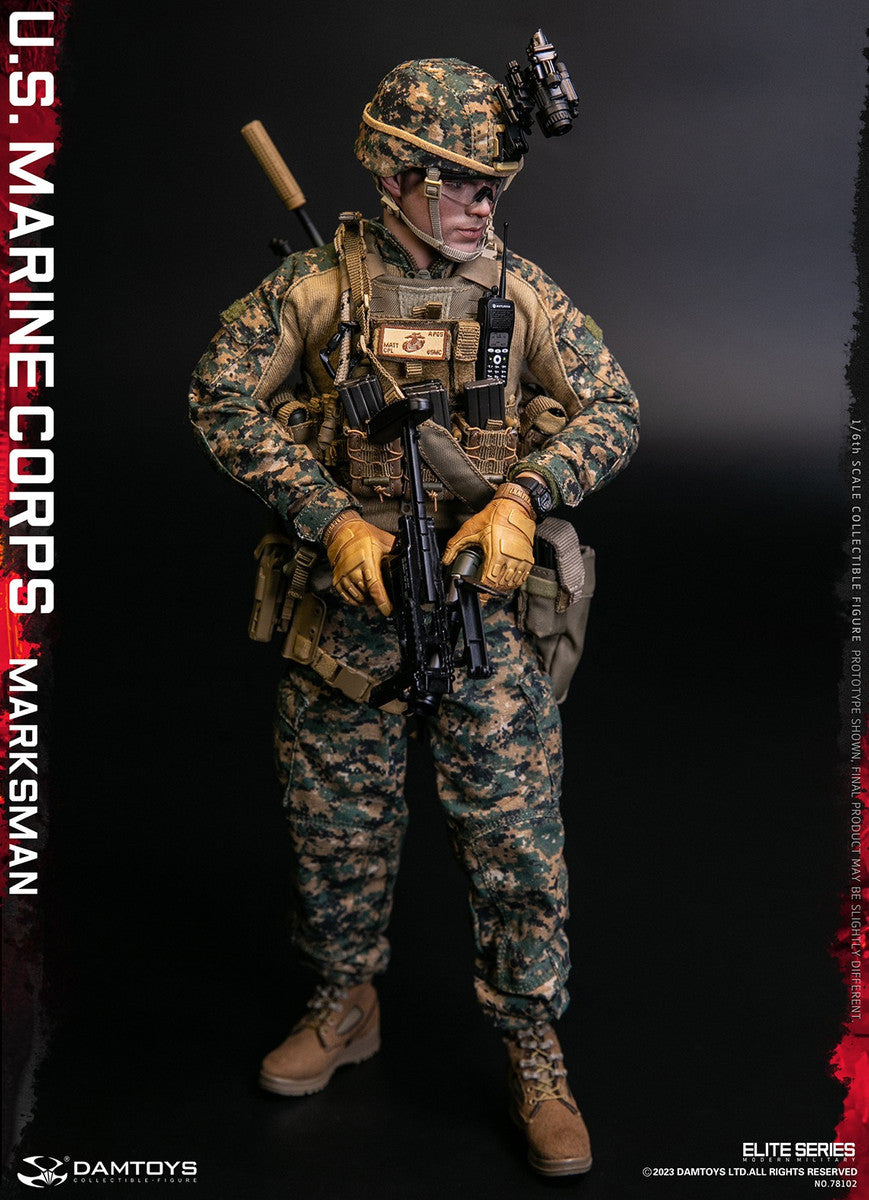 Preventa Figura U.S. Marine Corps Marksman marca Damtoys 78102 escala 1/6