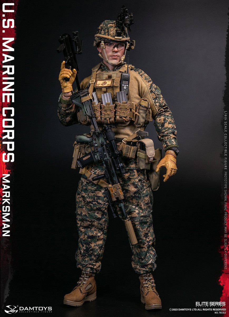 Preventa Figura U.S. Marine Corps Marksman marca Damtoys 78102 escala 1/6