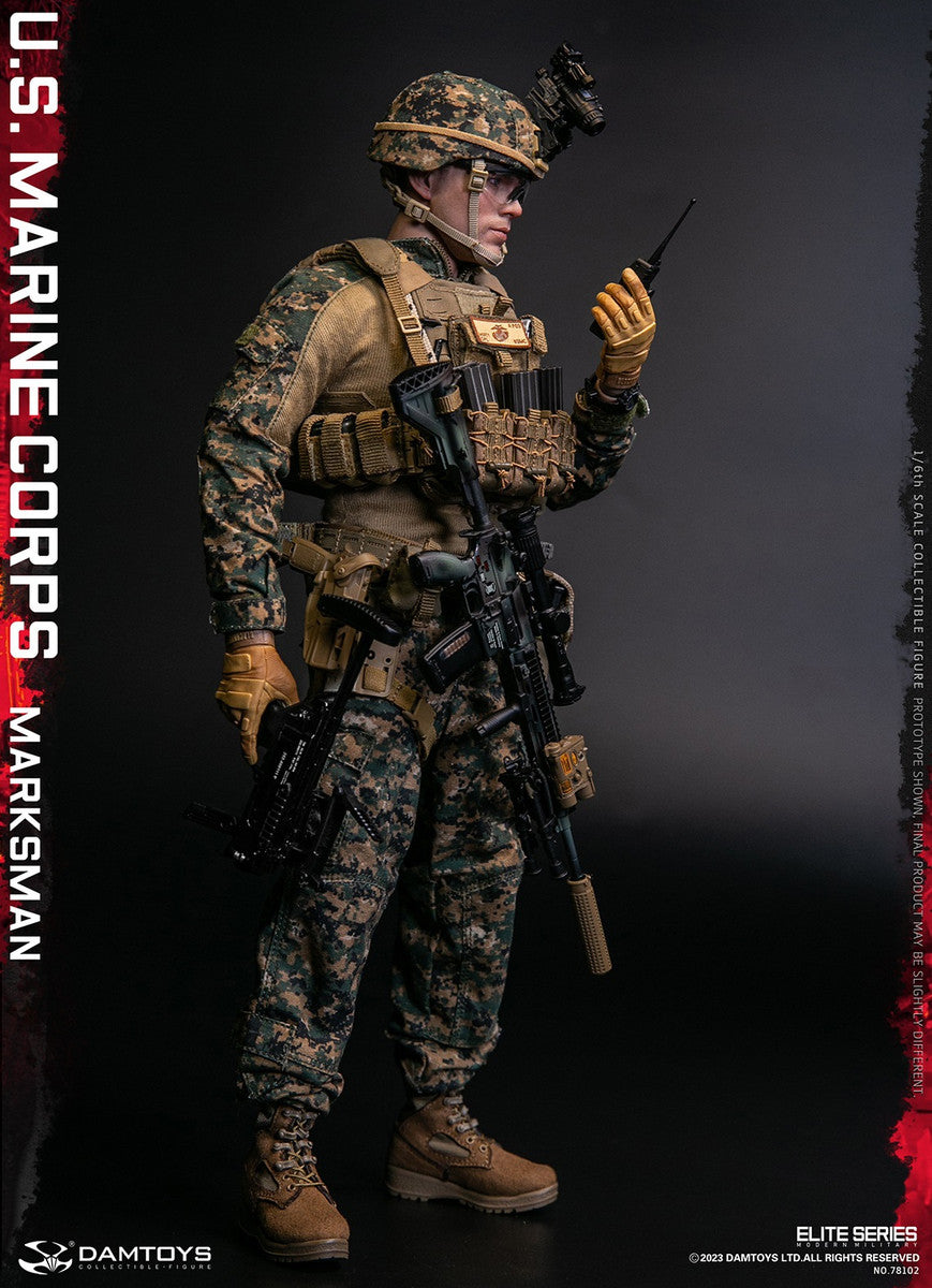 Preventa Figura U.S. Marine Corps Marksman marca Damtoys 78102 escala 1/6