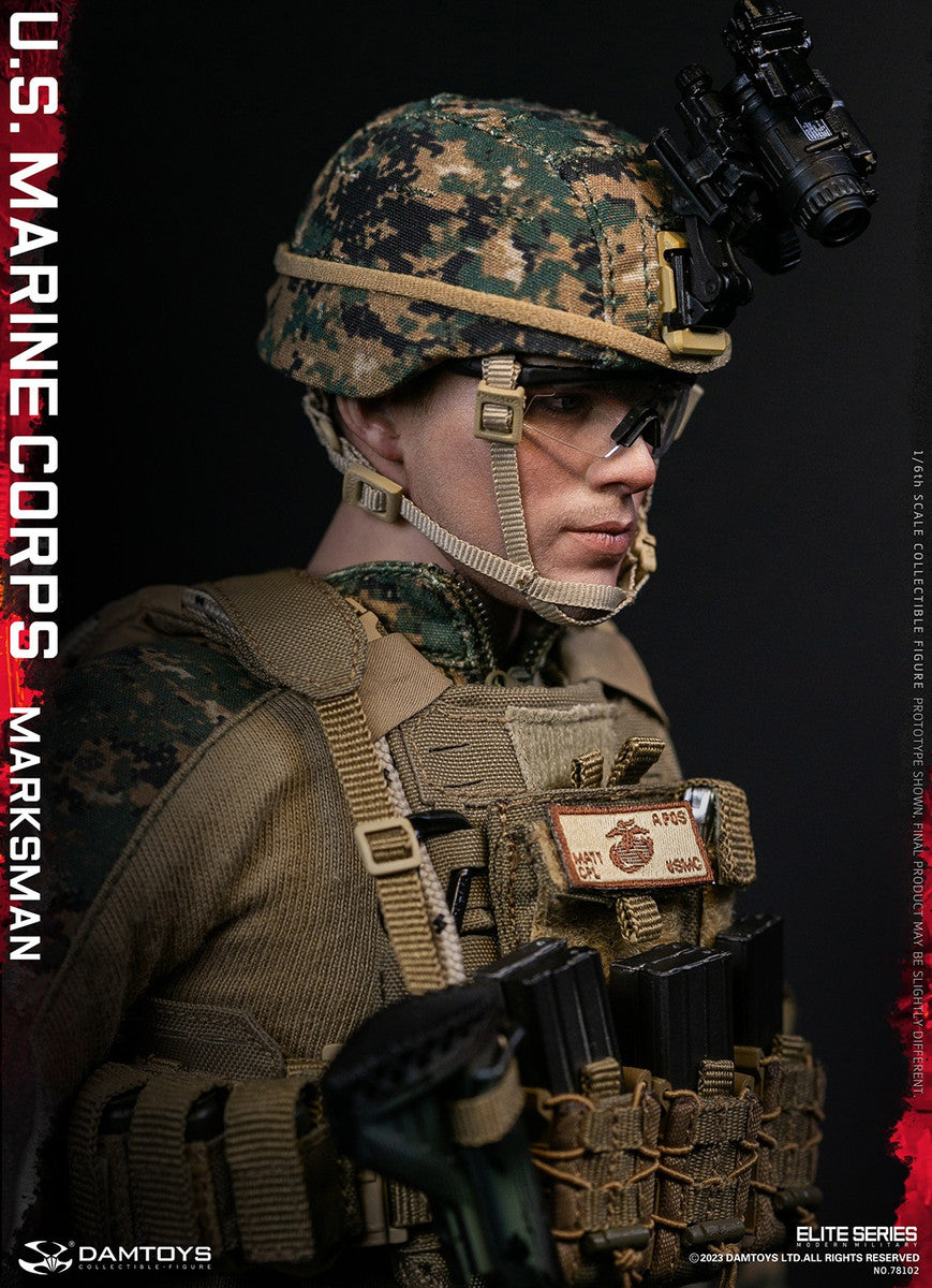 Preventa Figura U.S. Marine Corps Marksman marca Damtoys 78102 escala 1/6