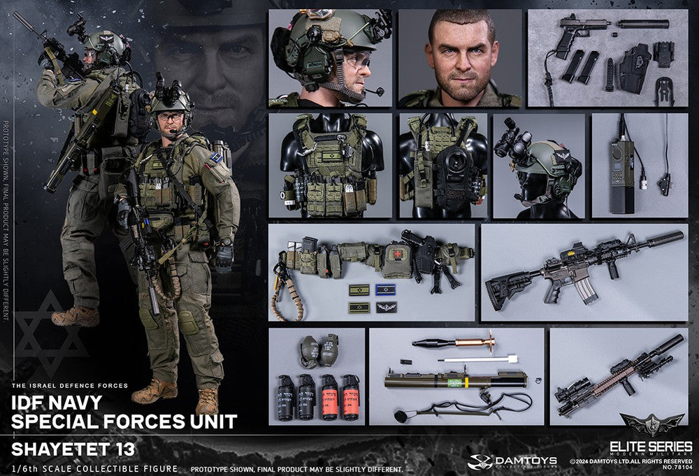 Preventa Figura Shayetet 13 - IDF Navy Special Forces Unit marca Damtoys 78104 escala 1/6