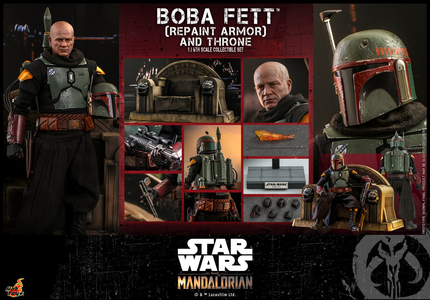 Pedido Figura Boba Fett (Repaint Armor) and Throne (Standard version) - Star Wars: The Mandalorian marca Hot Toys TMS056 escala 1/6