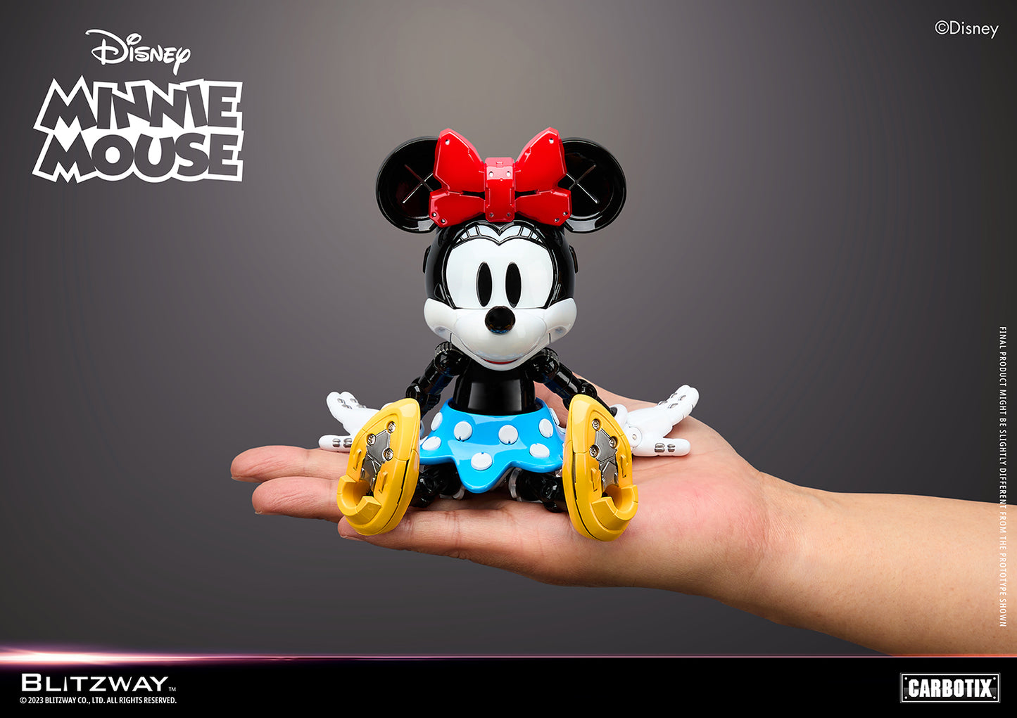 Preventa Figura Minnie Mouse (DIECAST) - Disney Carbotix Series marca Blitzway BW-CA-10505 (18.2 cm)