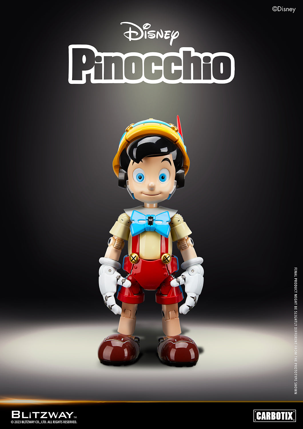 Preventa Figura Pinocchio (DIECAST) - Disney Carbotix Series marca Blitzway BW-CA-10506 (19.5 cm)