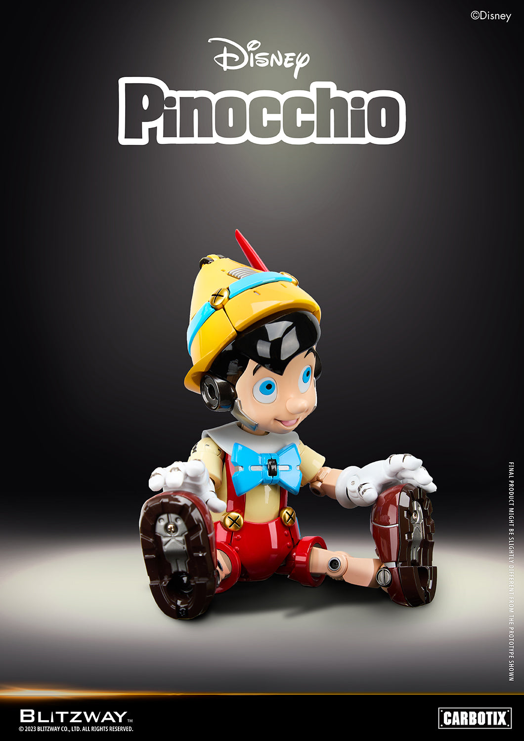 Preventa Figura Pinocchio (DIECAST) - Disney Carbotix Series marca Blitzway BW-CA-10506 (19.5 cm)