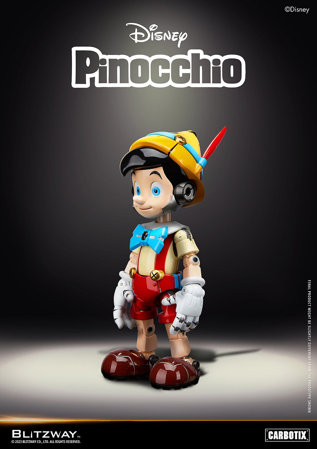 Preventa Figura Pinocchio (DIECAST) - Disney Carbotix Series marca Blitzway BW-CA-10506 (19.5 cm)