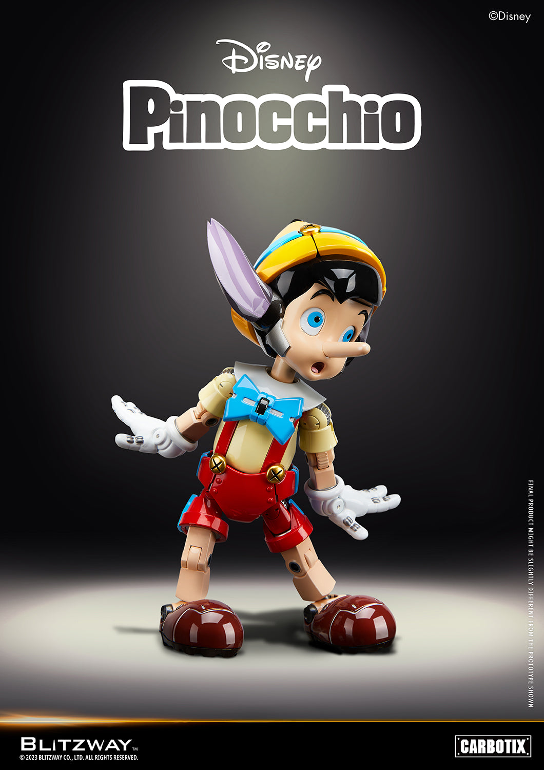 Preventa Figura Pinocchio (DIECAST) - Disney Carbotix Series marca Blitzway BW-CA-10506 (19.5 cm)