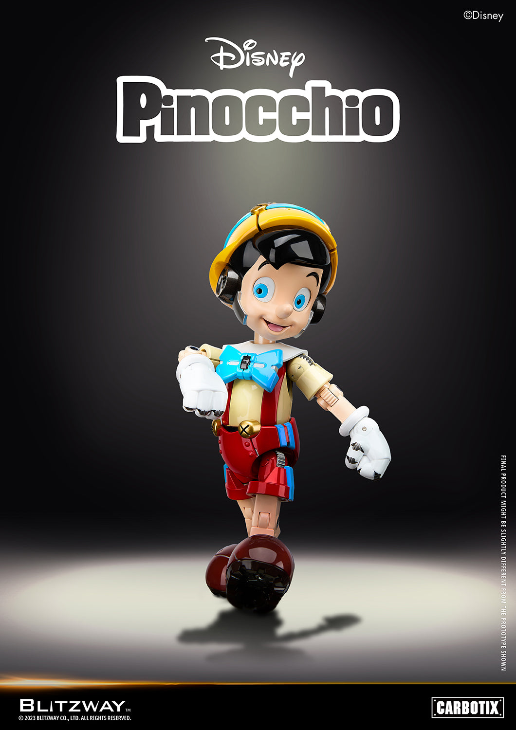 Preventa Figura Pinocchio (DIECAST) - Disney Carbotix Series marca Blitzway BW-CA-10506 (19.5 cm)