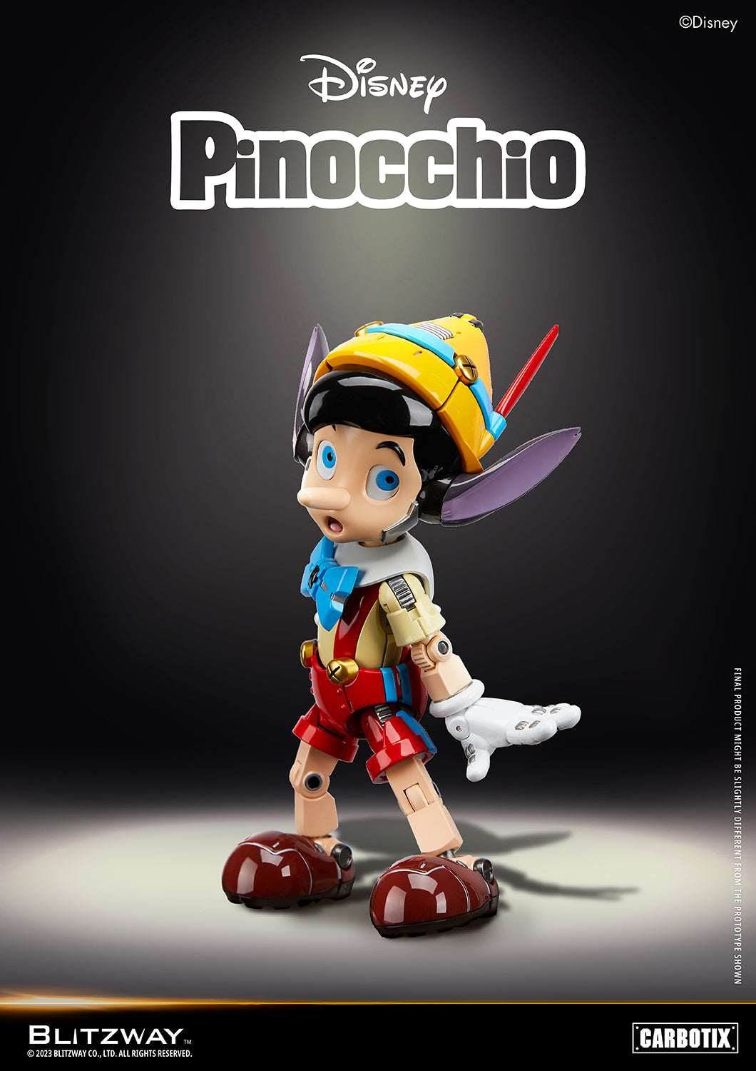 Preventa Figura Pinocchio (DIECAST) - Disney Carbotix Series marca Blitzway BW-CA-10506 (19.5 cm)