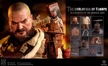 Pedido Figura Blacksmith / Herrero Medieval - The Evolution of Europe marca POP Costume EE02 escala 1/6