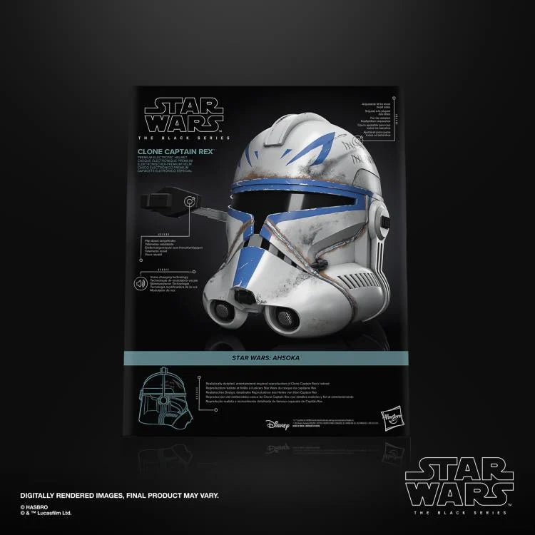 Pedido Casco Electrónico del Clone Captain Rex - Serie Star Wars: Ahsoka - Star Wars: The Black Series marca Hasbro escala real 1/1