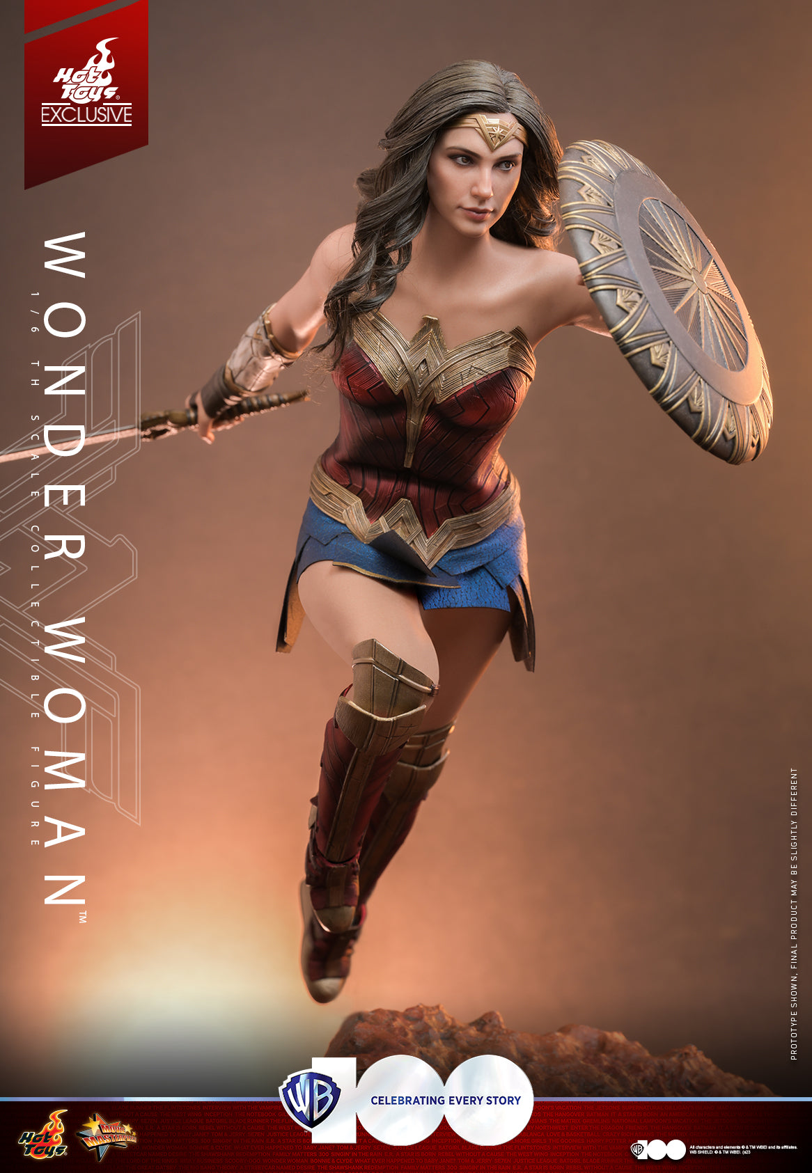 Preventa Figura WB100 WONDER WOMAN (EXCLUSIVA) marca Hot Toys MMS698 escala 1/6 (SOLO 7 DIAS DE PREVENTA)