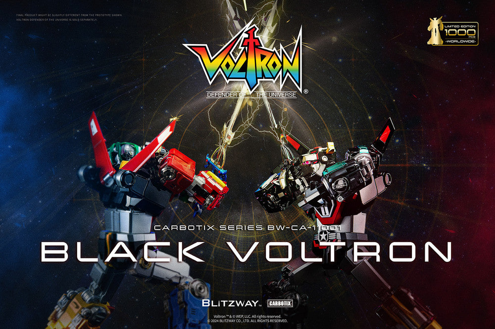 Preventa Figura Black Voltron (DIECAST) (Exclusiva Edición Limitada) - Carbotix Series marca Blitzway BW-CA-11101 (38 cm)