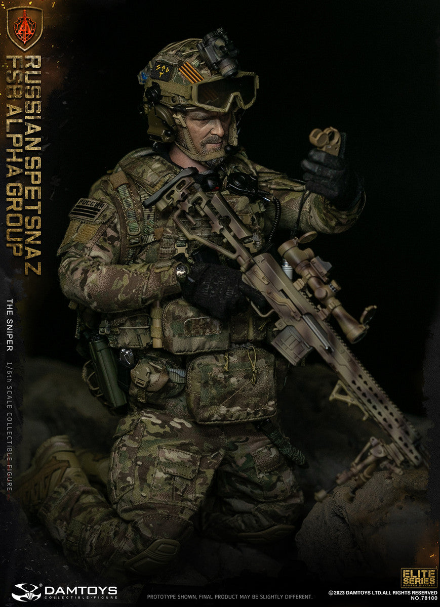 Preventa Figura The Sniper - Russian Spetsnaz FSB Alpha Group marca Damtoys 78100 escala 1/6