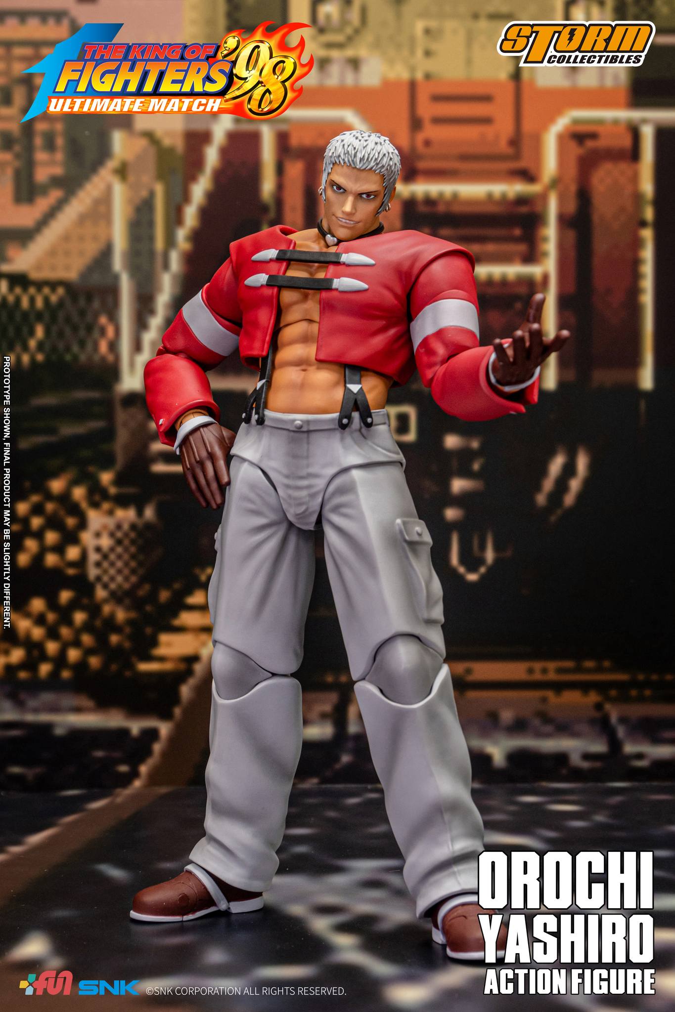 Preventa Figura OROCHI YASHIRO - The King of Fighters '98 Unlimited Match marca Storm Collectibles SKKF0 escala pequeña 1/12