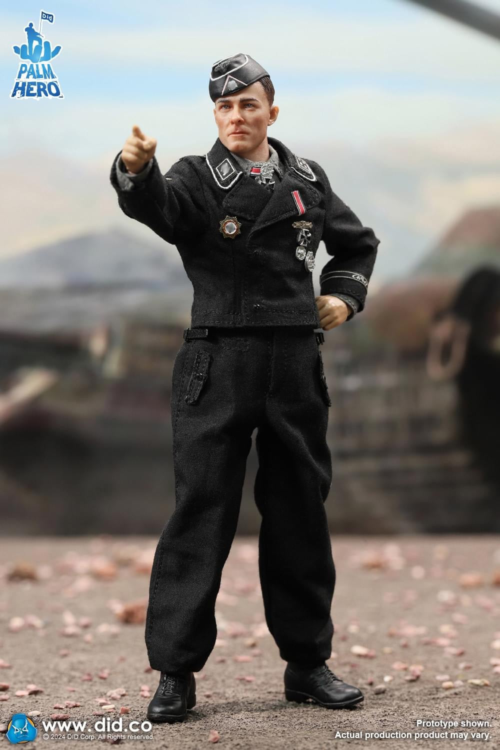 Pedido Figura SS-Standartenführer Joachim Peiper - Palm Hero Series marca DID XD80022 escala pequeña 1/12