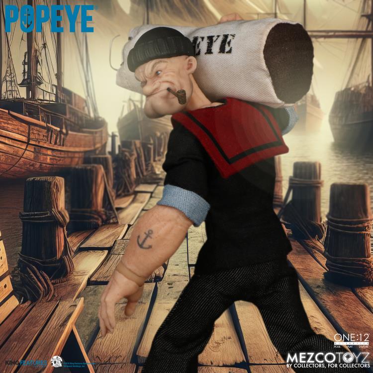 Preventa Figura Popeye - One:12 Collective marca Mezco Toyz 76470 escala pequeña 1/12