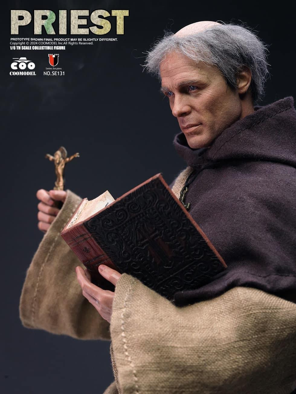 Preventa Figura Medieval Priest / Sacerdote Medieval - Series of Empires marca Coomodel SE131 escala 1/6