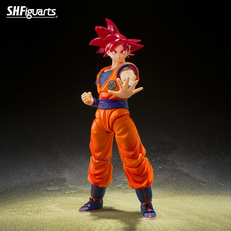 Preventa Figura Super Saiyan God Goku (Saiyan God of Virtue) - Dragon Ball Super - S.H.Figuarts marca Bandai Spirits escala pequeña 1/12